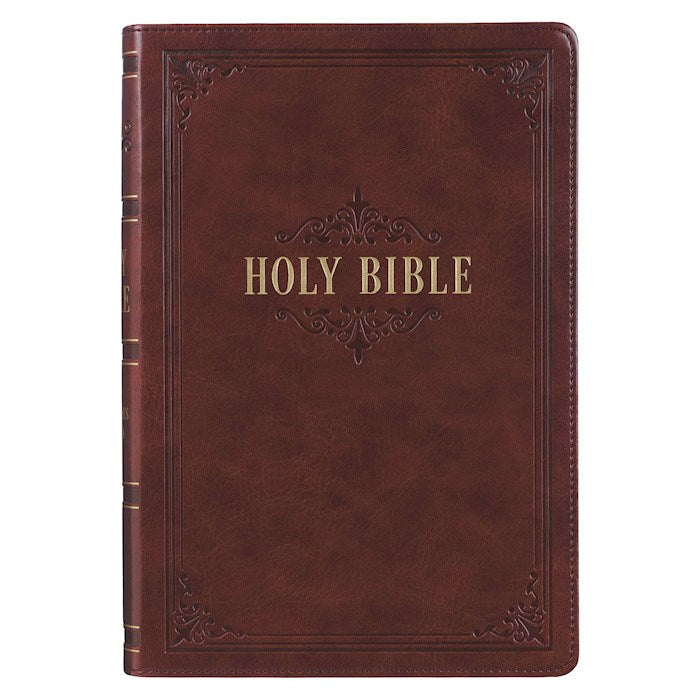 KJV Giant Print Full Size Bible-Burgundy Faux Leather Indexed ...