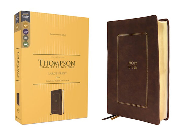 KJV Thompson Chain-Reference Bible Large Print-Brown Leathersoft
