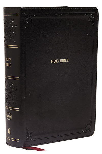 NKJV Compact Large Print Reference Bible Black Leathersoft