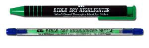 Bible Highlighting Refill Item #2640G Bible Dry Refill Green
