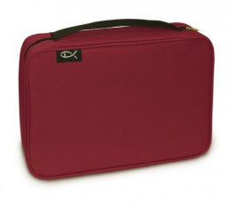 Canvas Bible Cover Large Burgundy