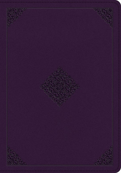 ESV Single Column Journaling Bible/Large Print-Lavender Ornament Design TruTone
