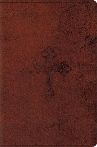 ESV Compact Bible TruTone Walnut, Weathered Cross