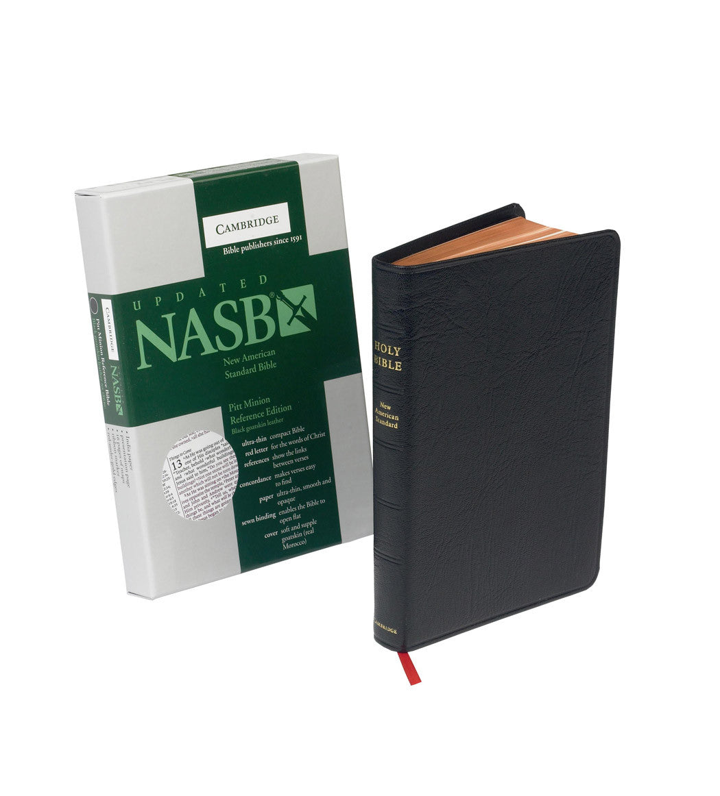 NASB Cambridge NS446XR Pitt Minion Reference Bible Black Goatskin