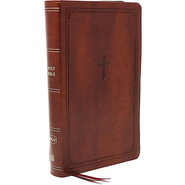 NKJV Compact Reference Bible Brown Leathersoft