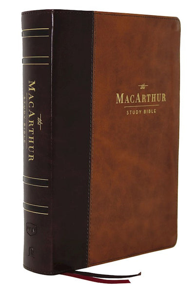 NKJV MacArthur Study Bible (2nd Edition) (Comfort Print)-Brown Leathersoft