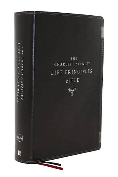 NKJV Charles F. Stanley Life Principles Bible (2nd Edition) Black Leathersoft