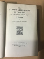 Genung, John Franklin - The Hebrew Literature Of Wisdom in light of Today