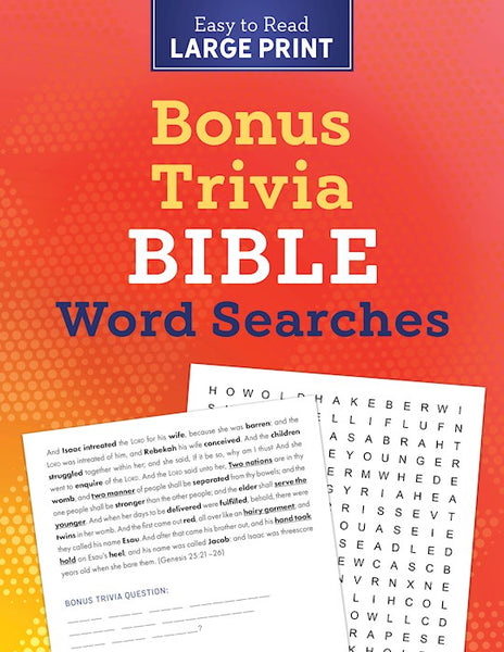 Bonus Trivia Bible Word Searches Large Print