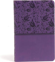 CSB Large Print Personal Size Reference Bible Purple LeatherTouch