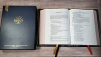 CSB Single-Column Wide Margin Bible (Handcrafted Collection)-Black Premium Leather