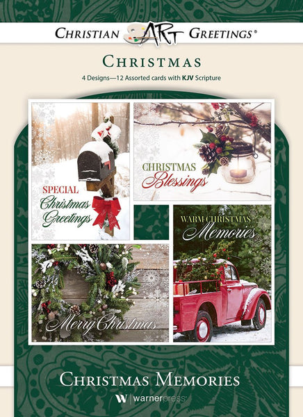 Christmas Cards - Christmas Memories - KJV - Box of 12 - Assorted Boxed Greeting Cards
