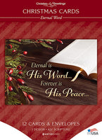 Christmas Cards - Eternal Word - KJV - Box of 12 - Solid Pack Boxed Greeting Cards