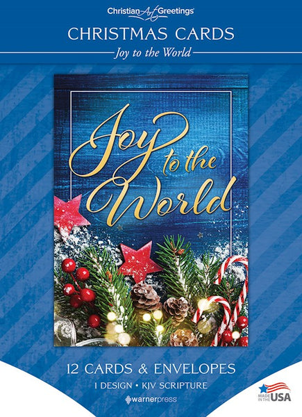 Christmas Cards -Joy to the World - KJV - Box of 12 -  Solid Pack Boxed Greeting Cards