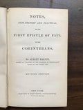 Barnes, Albert- Notes, Explanatory and Practical, on the First Epistle of Paul to the Corinthians