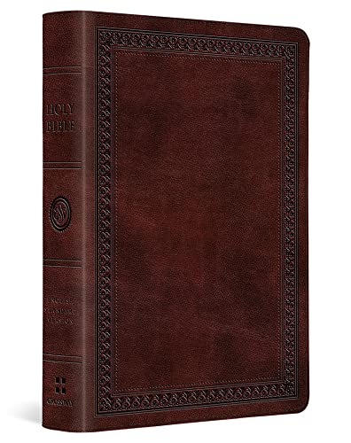 ESV Large Print Compact TruTone Mahogany Border Design