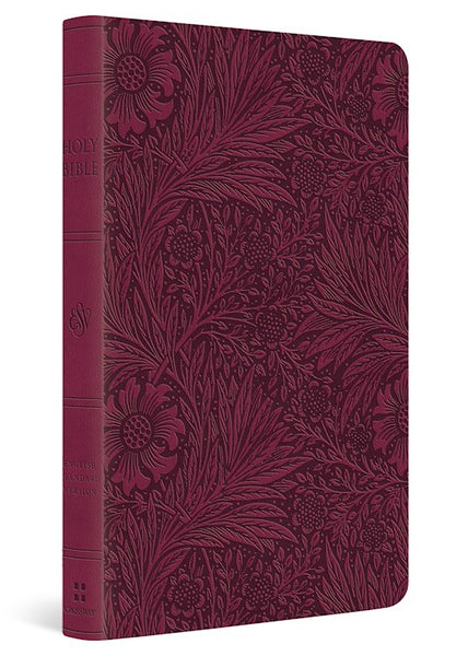 ESV Value Thinline Bible-Raspberry, Floral Design TruTone