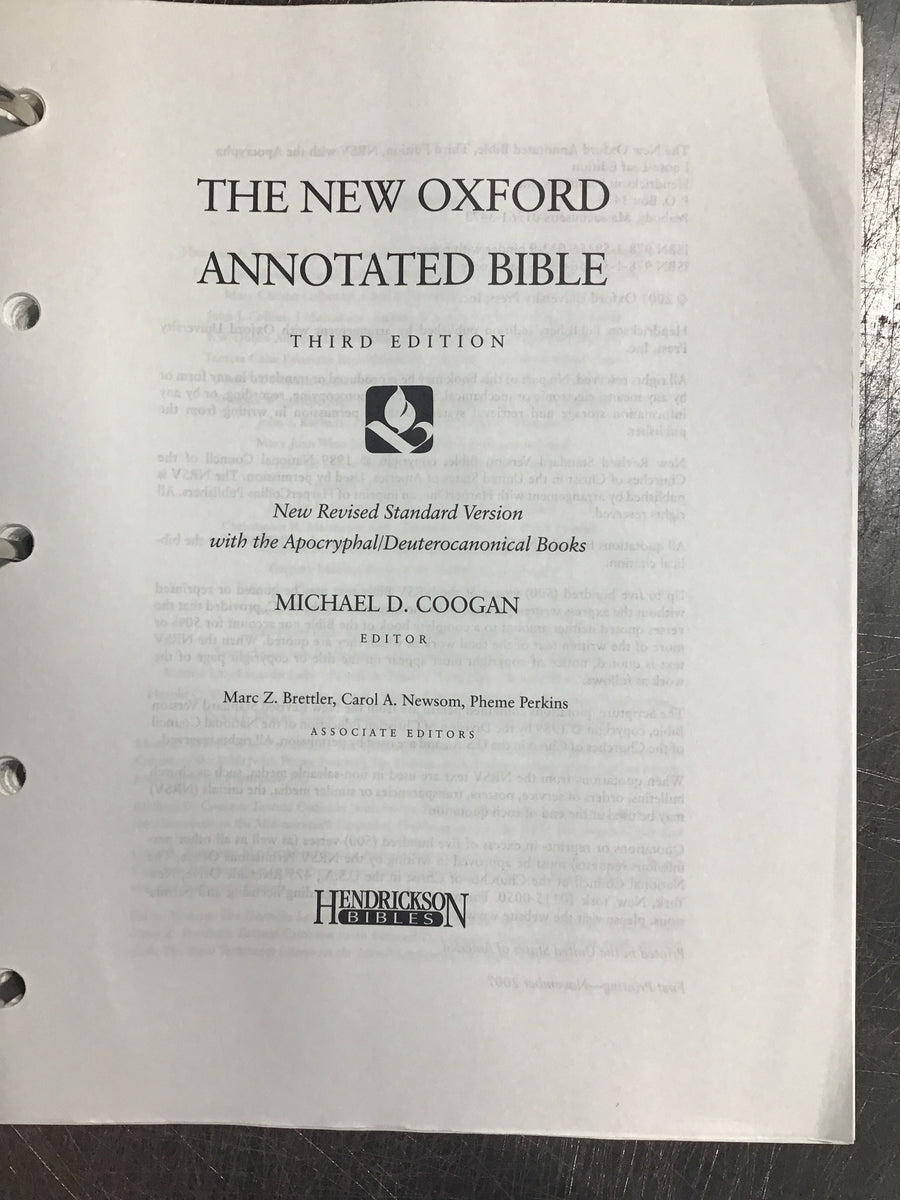 The Oxford Annotated Bible (NRSV) – Scripture Truth