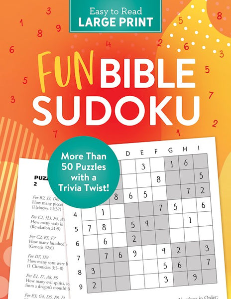 Fun Bible Sudoku Large Print: More than 50 Puzzles with a Trivia Twist