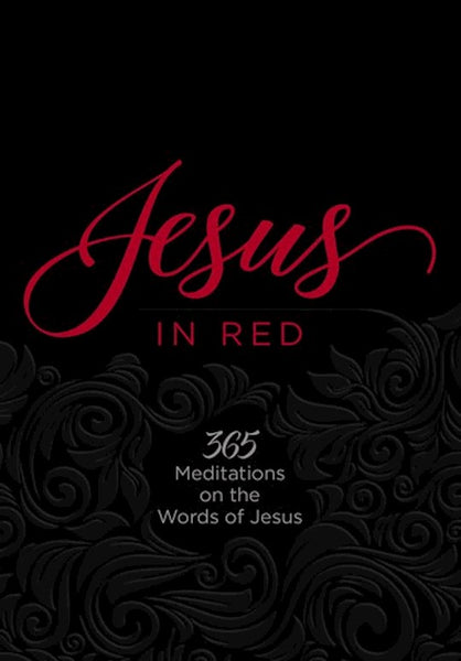 Jesus In Red: 365 Meditations On The Words Of Jesus  Black Leathersoft