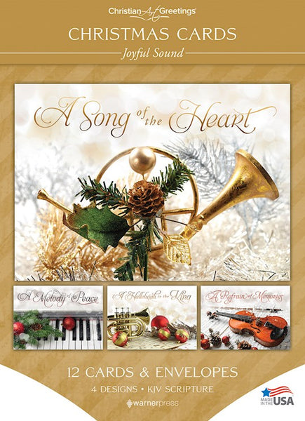 Christmas Cards -Joyful Sound - KJV - Box of 12 - Assorted Boxed Greeting Cards