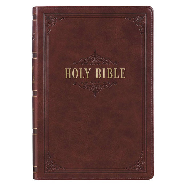KJV Giant Print Full Size Bible-Burgundy Faux Leather Indexed