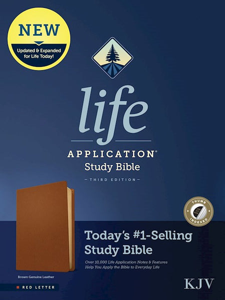 KJV Life Application Study Bible (Third Edition)-RL-Brown Genuine Leather Indexed