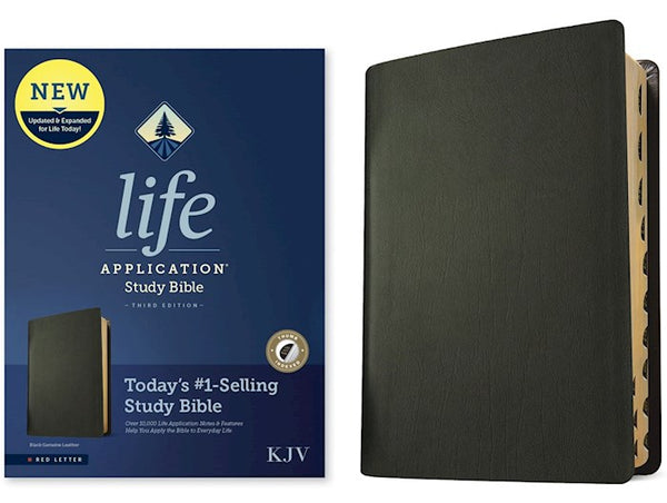 KJV Life Application Study Bible (Third Edition)-RL-Black Genuine Leather Indexed