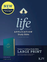 KJV Life Application Study Bible/Large Print (Third Edition)-Teal Blue LeatherLike