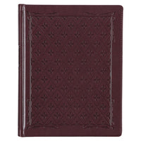 KJV Large Print Note-Taking Bible-Burgundy Diamond Faux Leather Hardcover