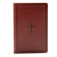 KJV Large Print Personal Size Reference Bible Brown LeatherTouch - Indexed