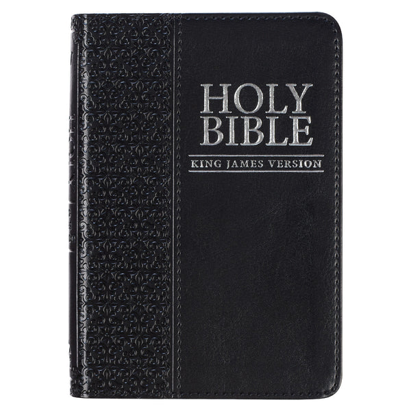 KJV Mini Pocket Bible Black Leathersoft