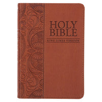 KJV Mini Pocket Bible Toffee Brown Leathersoft