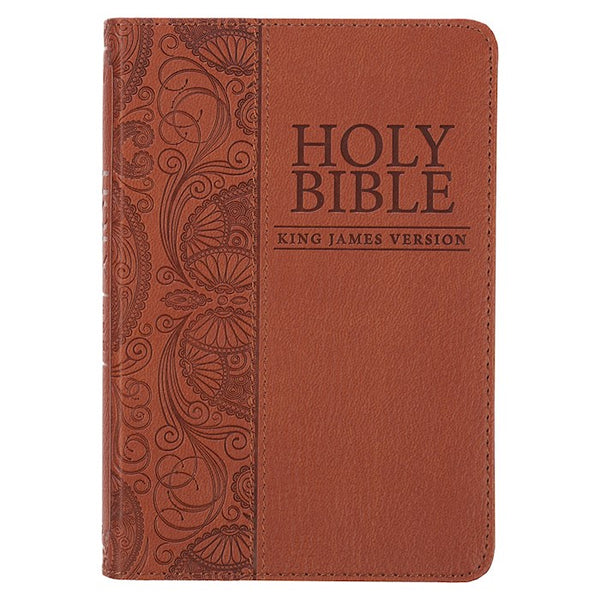 KJV Mini Pocket Bible Toffee Brown Leathersoft