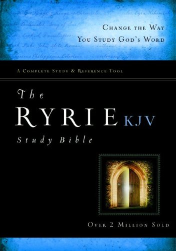 KJV Ryrie Study Bible Black Genuine Indexed