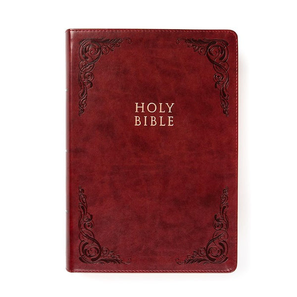 KJV Super Giant Print Reference Bible-Burgundy LeatherTouch Indexed