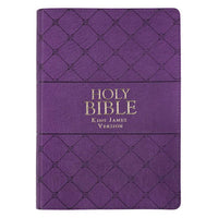 KJV Super Giant Print Bible-Purple Leathersoft