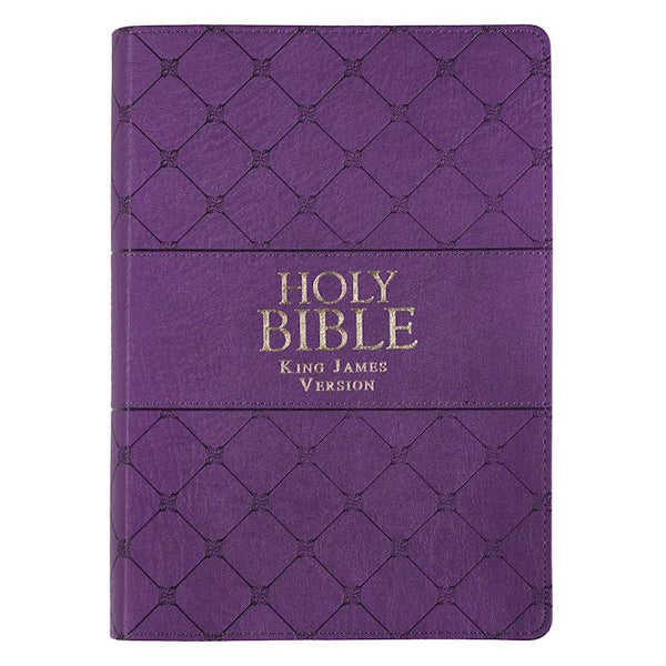 KJV Super Giant Print Bible-Purple Leathersoft