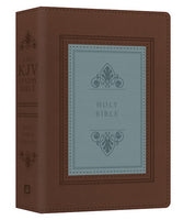 The KJV Study Bible Large Print Indexed Brown/ Teal Inset Leathersoft