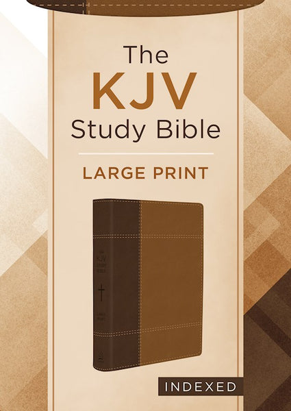 The KJV Study Bible, Large Print Indexed Two-Tone Brown Leathersoft