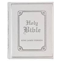 KJV Family Bible White LuxLeather Hardcover