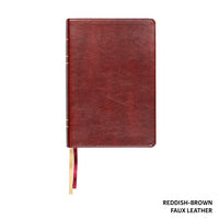 LSB Legacy Standard Bible/Large Print Wide Margin Bible-Reddish Brown Paste-Down Faux Leather Indexed