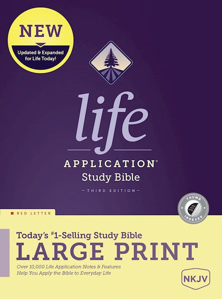 NKJV Life Application Study Bible/Large Print (Third Edition)-Hardcover Indexed