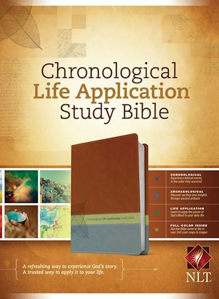 NLT Chronological Life Application Study Bible-Brown/Green/Dark Teal TuTone