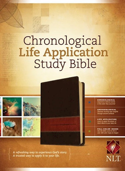 NLT Chronological Life Application Study-Brown/Tan TuTone