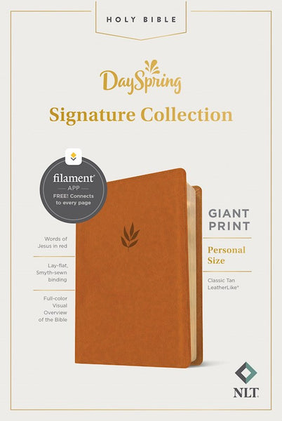 NLT Personal Size Giant Print Bible/Filament Enabled Edition-Classic Tan LeatherLike DaySpring Signature Collection