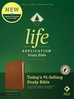 NLT Life Application Study Bible (Third Edition) (RL)-Brown Genuine Leather Indexed