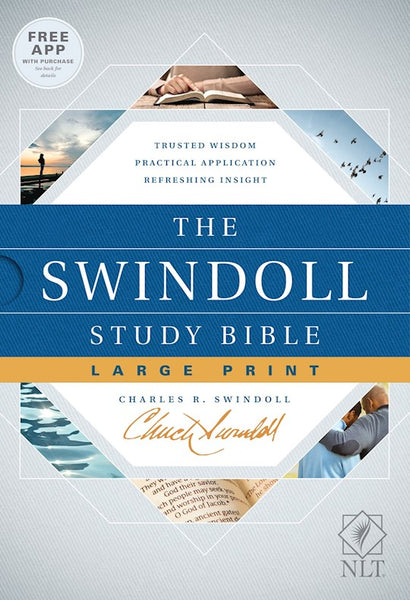 NLT Swindoll Study Bible/Large Print-Hardcover