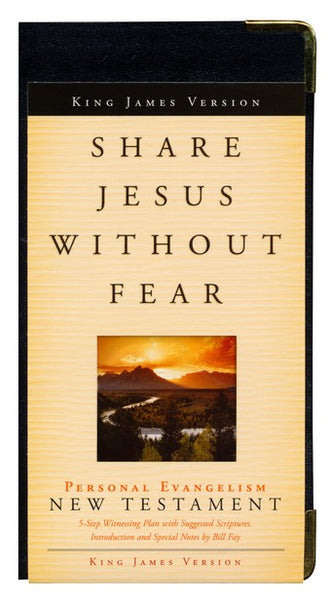 KJV Share Jesus Without Fear Personal Evangelism New Testament Bonded Black