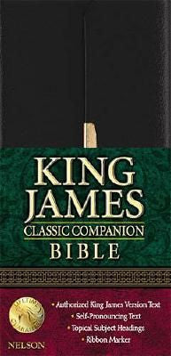 KJV #1024S Classic Companion Bible Bonded Black with Snap Cover
